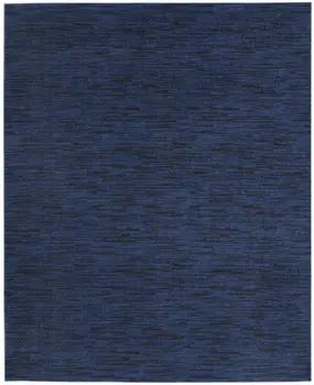9' X 12' Midnight Blue Stain Resistant Indoor Outdoor Area Rug