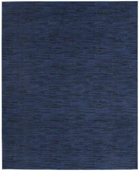 9' X 12' Midnight Blue Stain Resistant Indoor Outdoor Area Rug