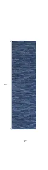 6' Navy Blue Indoor Outdoor Runner Rug