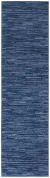 10' Blue Indoor Outdoor Runner Rug
