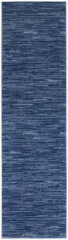 8' Blue Non Skid Indoor Outdoor Runner Rug