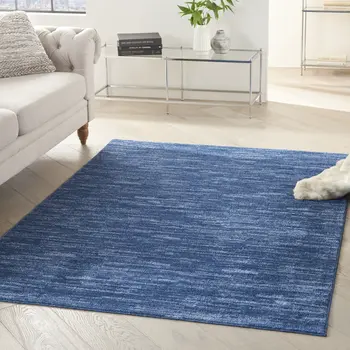 4' X 6' Blue Indoor Outdoor Area Rug