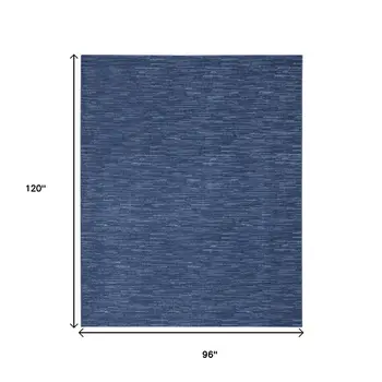 8' X 10' Blue Indoor Outdoor Area Rug