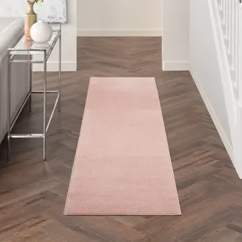 10' Pink Indoor Outdoor Runner Rug