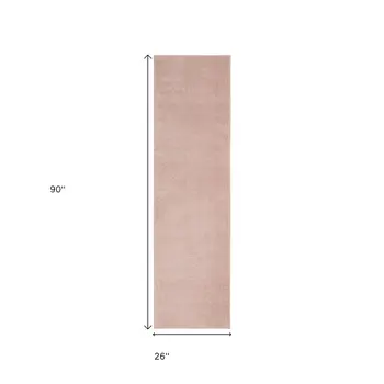 8' Pink Indoor Outdoor Runner Rug