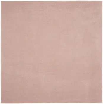 7' Pink Square Indoor Outdoor Area Rug
