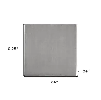 7' Gray Square Indoor Outdoor Area Rug