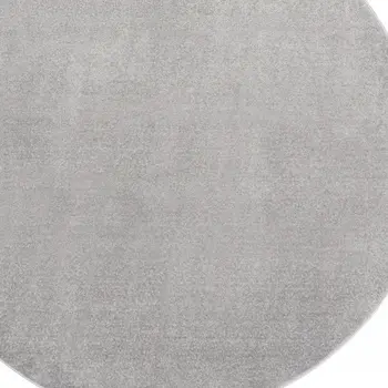 8' X 8' Gray Round Indoor Outdoor Area Rug