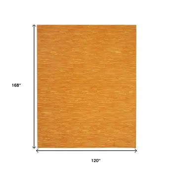 10' X 14' Orange Indoor Outdoor Area Rug