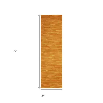 6' Orange Indoor Outdoor Runner Rug