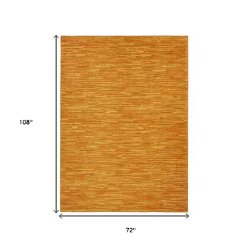6' X 9' Orange Indoor Outdoor Area Rug