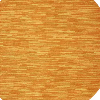 8' X 8' Orange Round Indoor Outdoor Area Rug