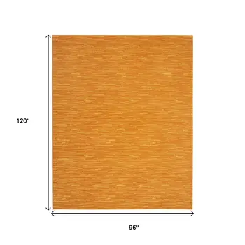8' X 10' Orange Indoor Outdoor Area Rug