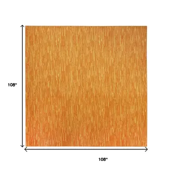 9' Orange Square Indoor Outdoor Area Rug