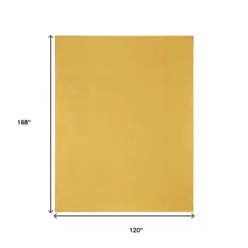 10' X 14' Yellow Indoor Outdoor Area Rug