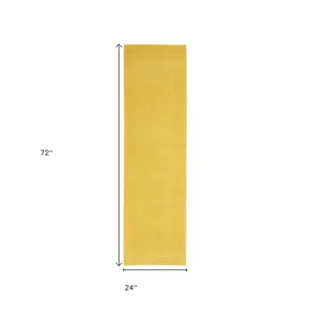 6' Yellow Indoor Outdoor Runner Rug