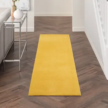 10' Yellow Indoor Outdoor Runner Rug