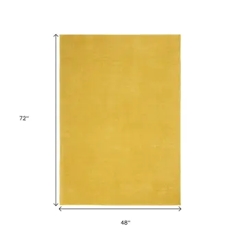 4' X 6' Yellow Indoor Outdoor Area Rug