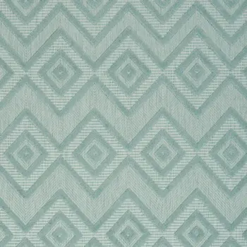 5' X 7' Aqua Indoor Outdoor Area Rug