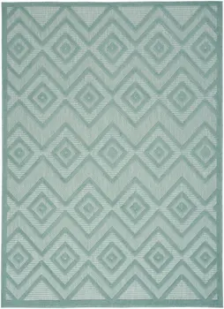 6' X 9' Aqua Indoor Outdoor Area Rug