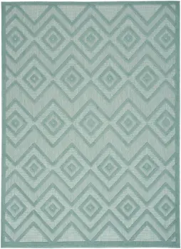 6' X 9' Aqua Indoor Outdoor Area Rug