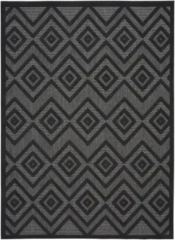 5' X 7' Charcoal Indoor Outdoor Area Rug