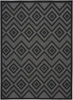 5' X 7' Charcoal Indoor Outdoor Area Rug