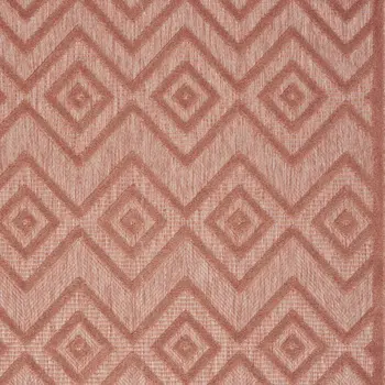 5' X 7' Coral Indoor Outdoor Area Rug