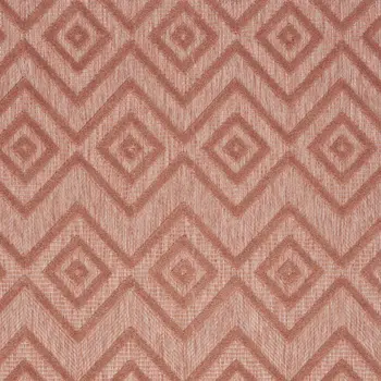 6' X 9' Coral Indoor Outdoor Area Rug