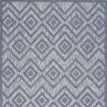 6' X 9' Denim Blue Indoor Outdoor Area Rug