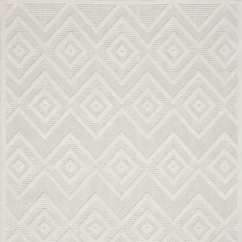 5' X 7' Ivory Indoor Outdoor Area Rug