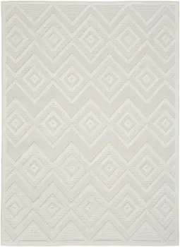6' X 9' Ivory Indoor Outdoor Area Rug