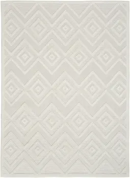 6' X 9' Ivory Indoor Outdoor Area Rug