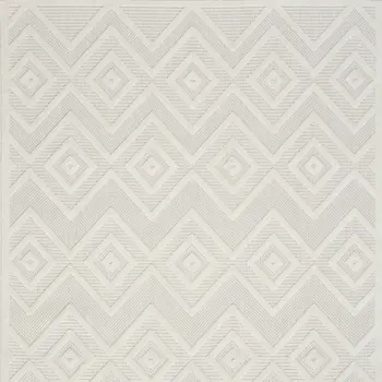 6' X 9' Ivory Indoor Outdoor Area Rug