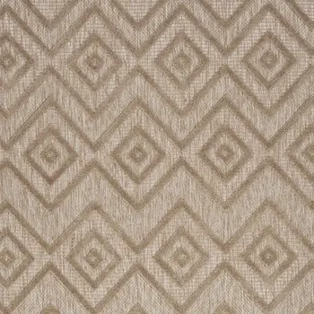 5' X 7' Beige Indoor Outdoor Area Rug