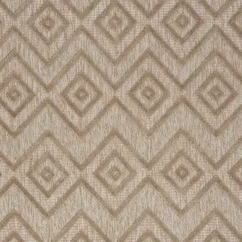 6' X 9' Beige Indoor Outdoor Area Rug