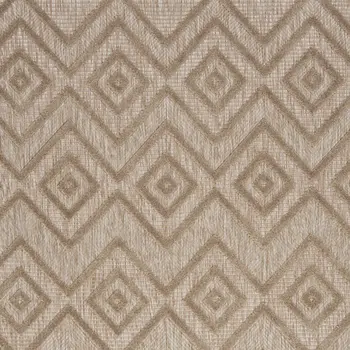 6' X 9' Beige Indoor Outdoor Area Rug