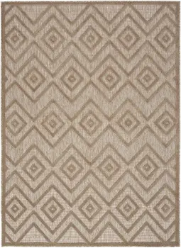 6' X 9' Beige Indoor Outdoor Area Rug