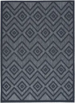 5' X 7' Blue Indoor Outdoor Area Rug