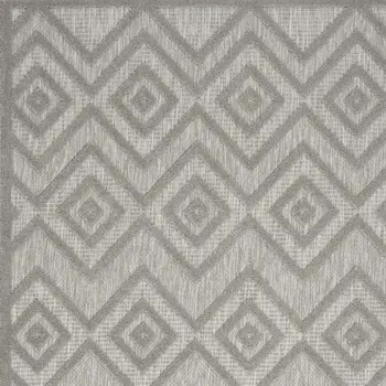 5' X 7' Gray Indoor Outdoor Area Rug