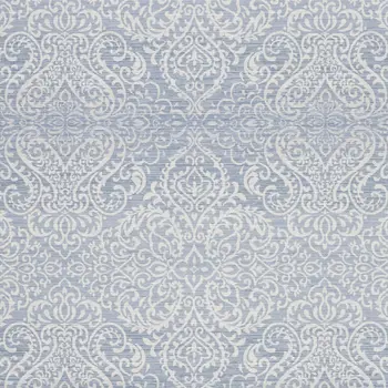 8' X 10' Slate Damask Distressed Washable Area Rug