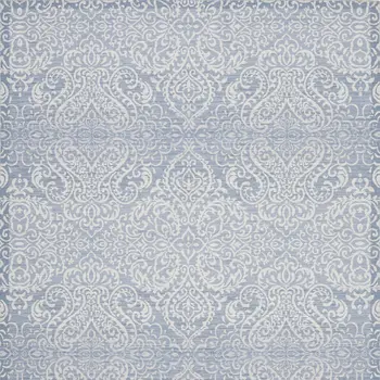 8' X 10' Slate Damask Distressed Washable Area Rug