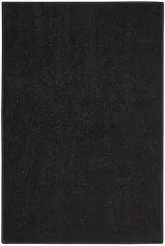4' Runner Black Indoor Outdoor Runner Rug