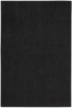 4' Runner Black Indoor Outdoor Runner Rug