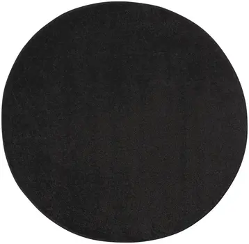 4' Black Round Indoor Outdoor Area Rug