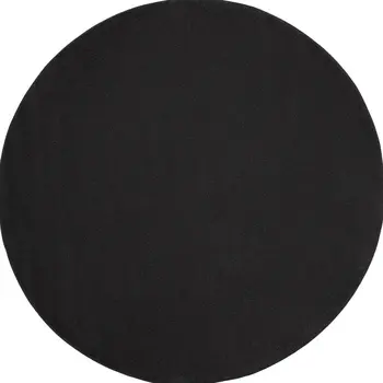 6' X 6' Black Round Indoor Outdoor Area Rug