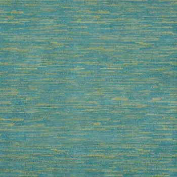 5' X 5' Blue And Green Square Indoor Outdoor Area Rug