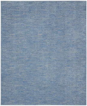 9' X 12' Blue And Gray Indoor Outdoor Area Rug