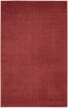 3' X 5' Brick Red Non Skid Indoor Outdoor Area Rug