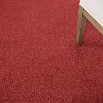 5' X 5' Brick Red Square Indoor Outdoor Area Rug